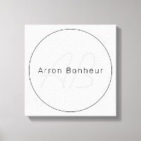 Modern Greys & Black | Cool Name & Monogram