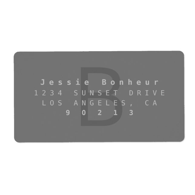 Modern Greys Return Address (Front)