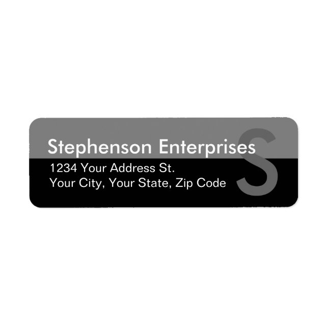 Modern Greys Return Address Labels (Front)