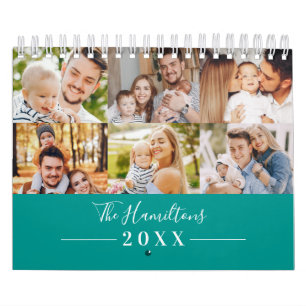 Modern Grid Collage Photo Family 2022 Calendar