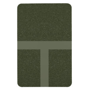 Modern Grid Moss Green Magnet – Customizable