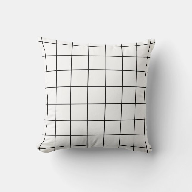 Modern Grid Pattern Pillow (Front)