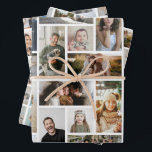 Modern Grid Photo Collage 'Create your Own' Wrapping Paper Sheet<br><div class="desc">Transform your gifts from ordinary to extraordinary with our one-of-a-kind wrapping paper. Our 'Create Your Own Custom Photo Grid Wrapping Paper Sheets' offer a personalized touch and a dash of creativity. Simply upload your images using our provided template and elevate your gifts to the next level of exclusivity. Each sheet...</div>