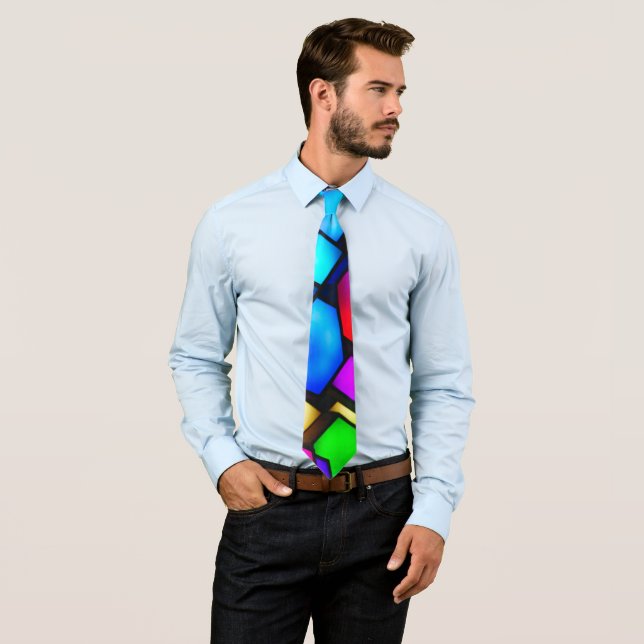 Modern Groomsman abstract design  Tie (In Situ)