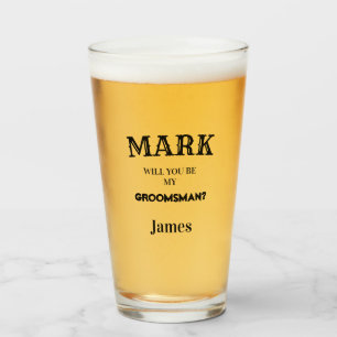 Modern Groomsman Proposal Wedding Groomsmen Glass