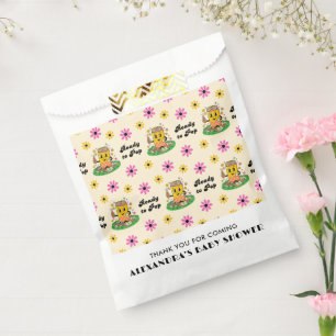 Modern Groovy Daisy Pink Yellow She's Ready to Pop Favour Bag