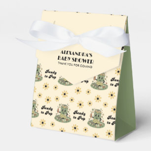 Modern Groovy Daisy Sage Green She's Ready to Pop Favor Box