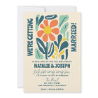 Modern Groovy Floral Colourful Retro Bold Wedding