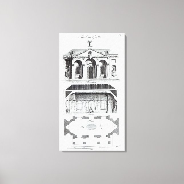 Modern Grotto, from 'Grotesque Architecture or Rur Canvas Print (Front)