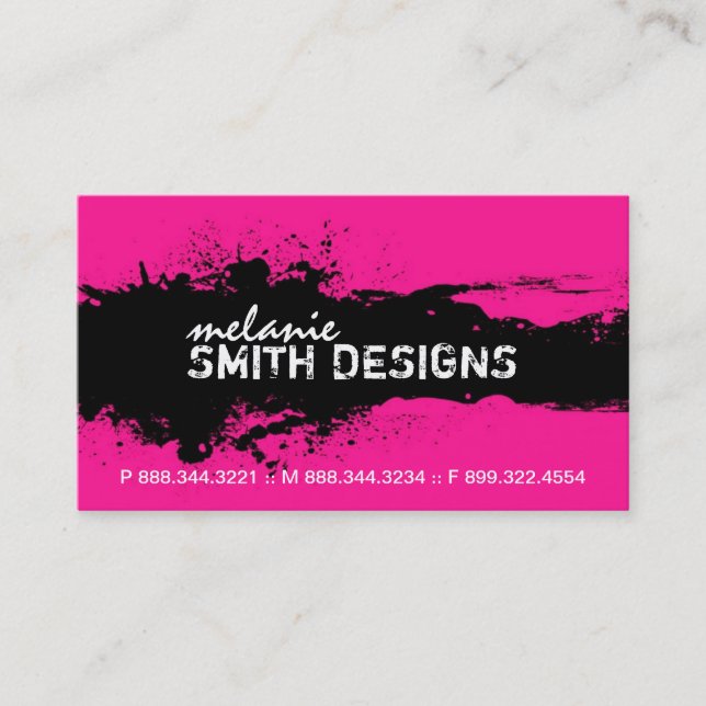 Modern Grunge Business Card (Front)