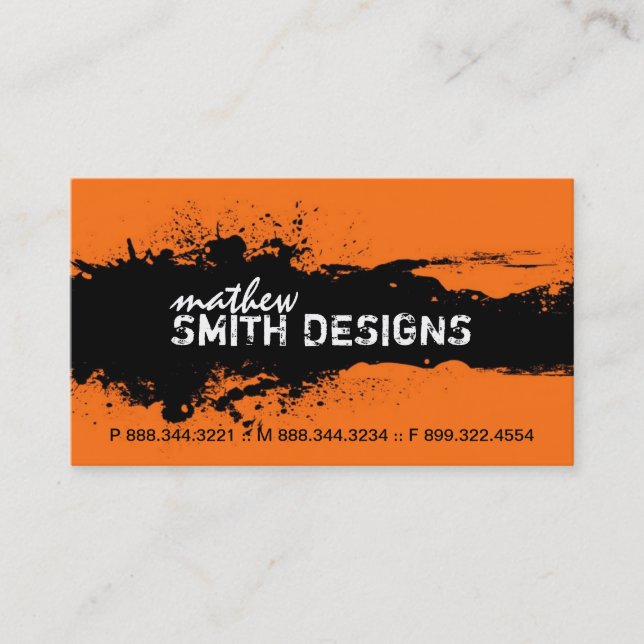 Modern Grunge Business Card (Front)