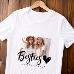Modern Grunge Heart Best Friends BFF Photo<br><div class="desc">Design is composed of fun and playful typography with sans serif and serif font. Add a custom photo.</div>