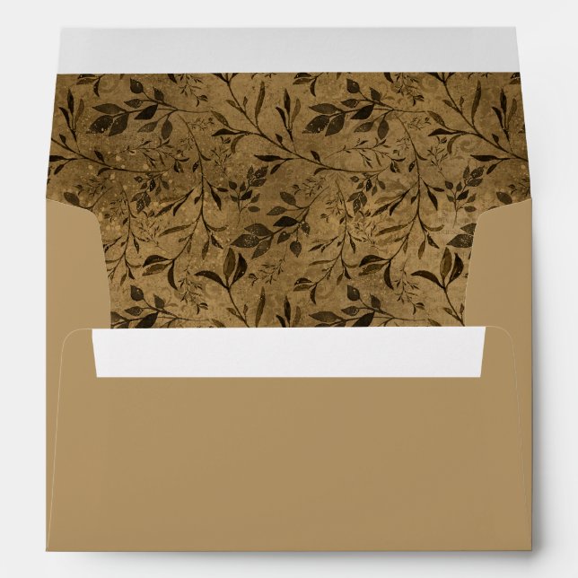 Modern Grunge Leaf Pattern - Envelope (Back (Bottom))