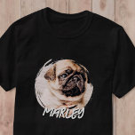 Modern Grunge Playful Simple Custom Pet Photo T-Shirt<br><div class="desc">This simple and classic design is composed of serif typography and add a custom photo of your pet.</div>