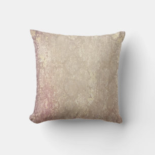 Modern Grunge Snake Skin Animal Pattern Cushion