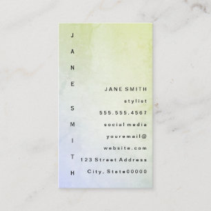 Modern Grunge with Vertical Text Business Card