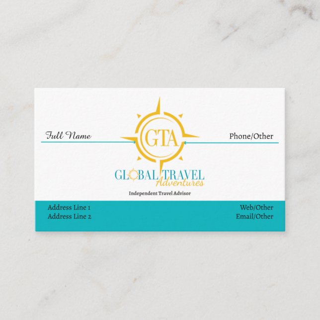 Modern GTA Business Cards (Front)