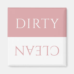 Modern Guava Glaze Pink Dirty/Clean Dishwasher Magnet