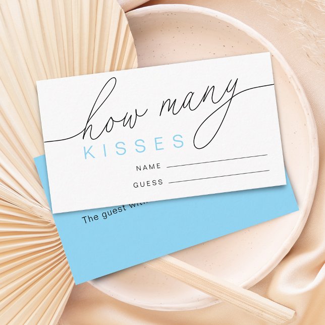 Modern Guess How Many Kisses Bridal Shower Game Enclosure Card (Modern Guess How Many Kisses Bridal Shower Game Enclosure Card)