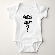 Modern Guess What? Baby Announcement Bodysuit