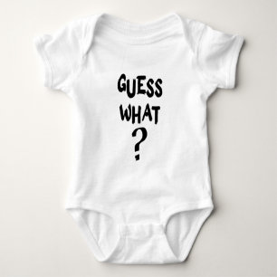 Modern Guess What? Baby Announcement Bodysuit