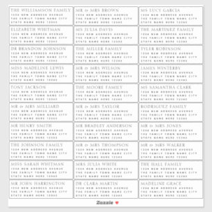 Modern Guest Name & Address Label