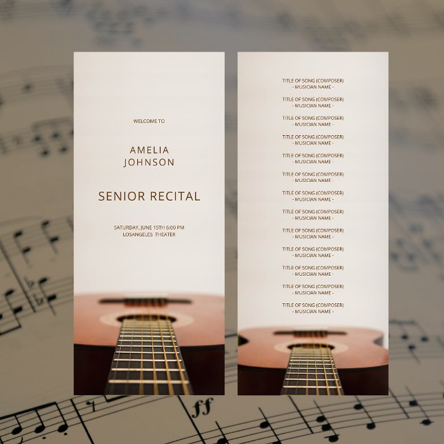 Modern Guitar Music Senior Recital Program List (Modern Guitar Music Senior Recital Program List)