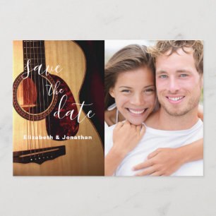 Modern Guitar Musical Save The Date Photo