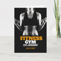 Modern Gym / Fitness Greeting Card | train insane 