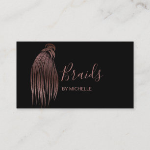 Modern Hair Braider, hair Salon for Braids Business Card