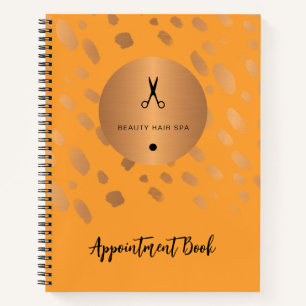 Modern hair salon personalized appointment book