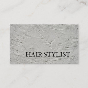 Modern Hair Stylist Grey Wall Design Professional Business Card