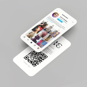 Modern Hairstylist Hairs Monogram Instagram Business Card