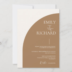 Modern Half Arch Wedding QR Code Invitation