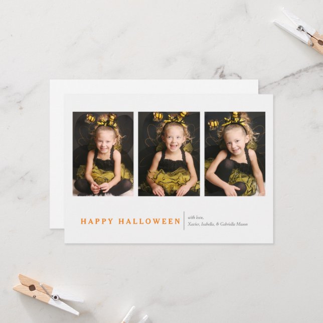 Modern Halloween Card (Front/Back In Situ)
