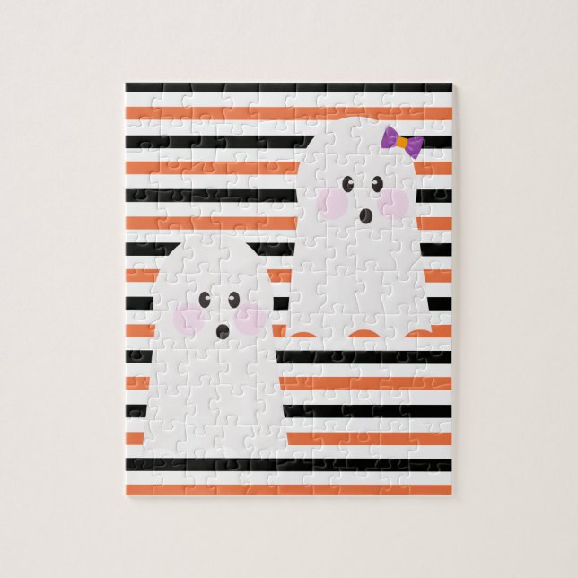 Modern Halloween Cute Ghost  Jigsaw Puzzle (Vertical)