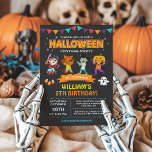 Modern Halloween Kids Costume Party Invitation<br><div class="desc">Calling all little ghouls and goblins to our Modern Halloween Kids Costume Party Invitation! This charming invitation is perfect for hosting a kids' costume party during the spooky season. Its modern design and vibrant colours create an inviting and exciting atmosphere for the young guests. The option of digital download makes...</div>