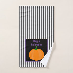 Modern Halloween Pumpkin Decorative Bathroom  Hand Towel