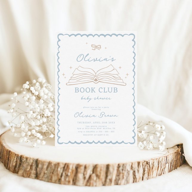 Modern Hand Drawn Book Baby Shower Invitation (Creator Uploaded)