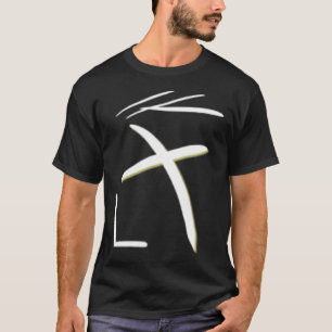 Modern hand drawn cross Christian God Jesus Church T-Shirt