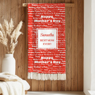 Modern Hand‑Drawn Lettering Mother’s Day Gift  Sherpa Blanket