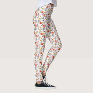 Modern Hand Drawn - Tulips Leggings
