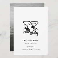Modern Hand Drawn Wedding Save the Date
