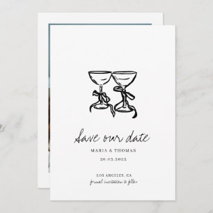 Modern Hand Drawn Wedding Save the Date