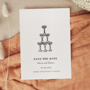 Modern Hand Drawn Wedding Save the Date