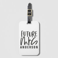 Modern hand lettered script calligraphy future Mrs