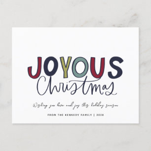 Modern Hand Lettered Style Christmas Card