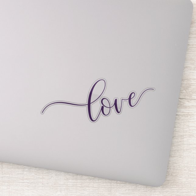 Modern, Hand Lettered Typography "Love" (Detail)