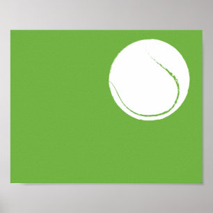 Modern Hand Painted Tennis ball Art - 1 of 6 Poster
