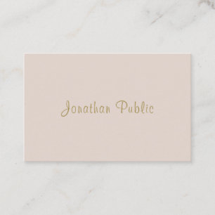 Modern Hand Script Elegant Minimalist Template Business Card